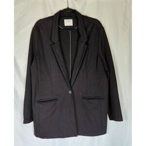 Old‎ Navy One-Button Blazer XL Black Knit Dark Academia Classic Career Office